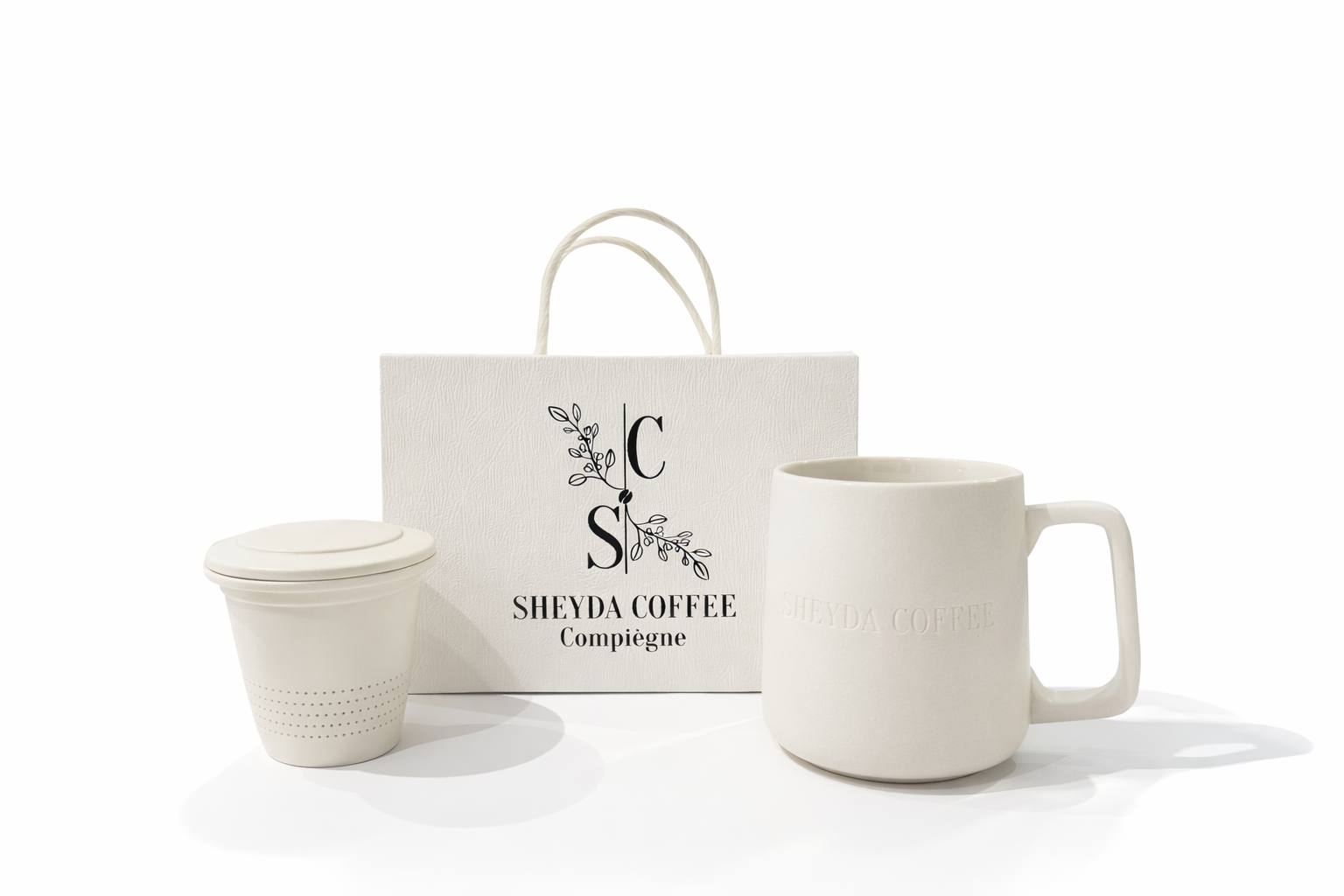 Tasse à thé céramique  Sheyda Coffee ( blanche)